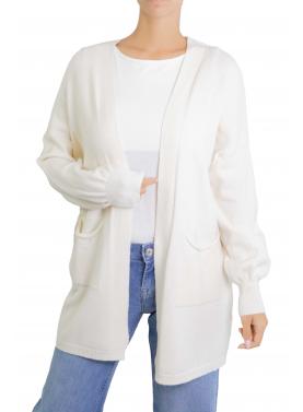 Cardigan lungo aperto con tasche